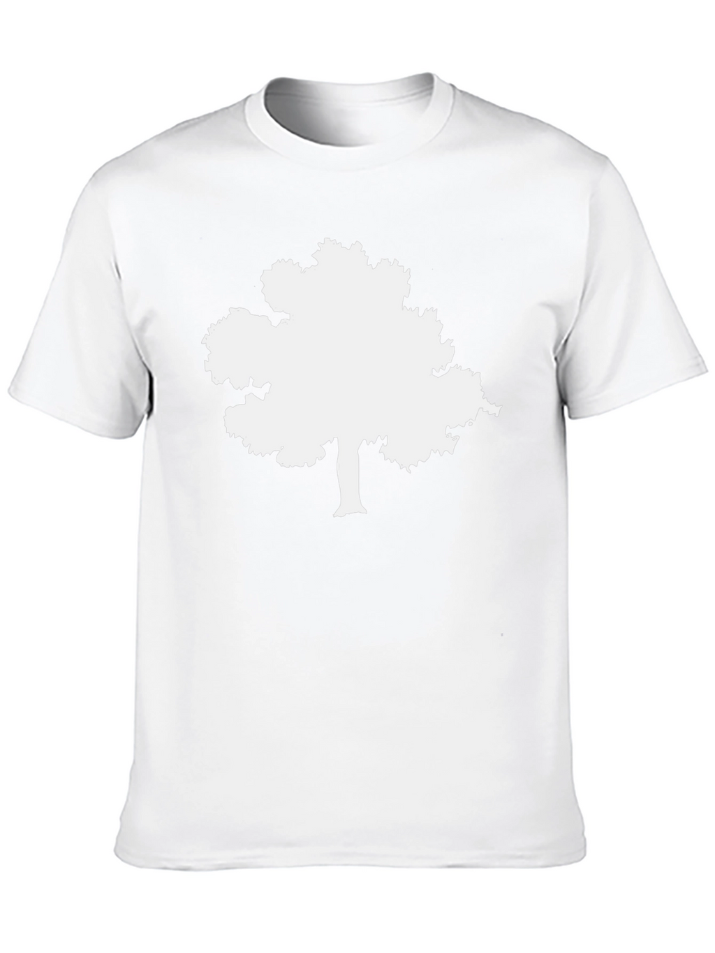 Black T-Shirt with White Tree Graphic