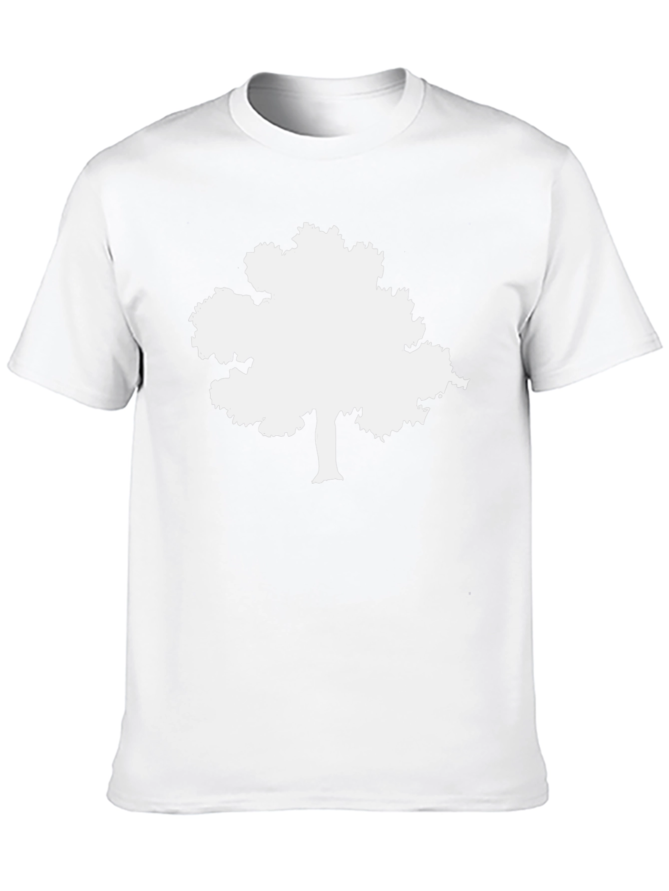 Black T-Shirt with White Tree Graphic