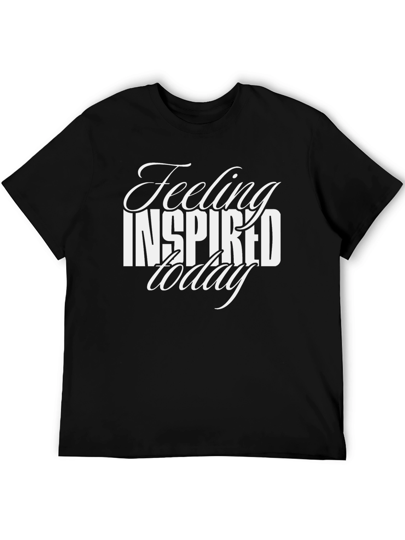 Feeling Inspired Today Black Graphic Tee