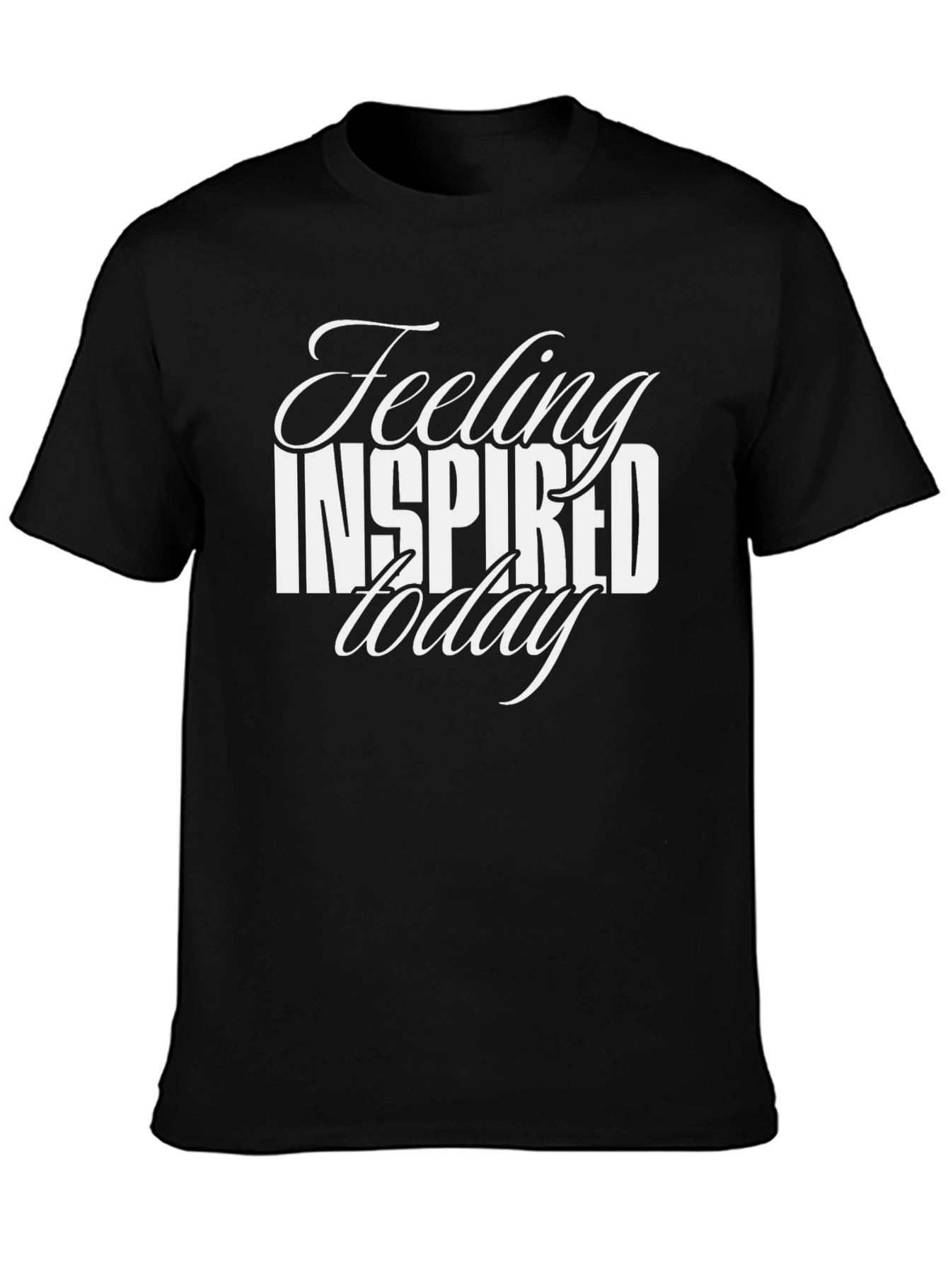 Feeling Inspired Today Black Graphic Tee