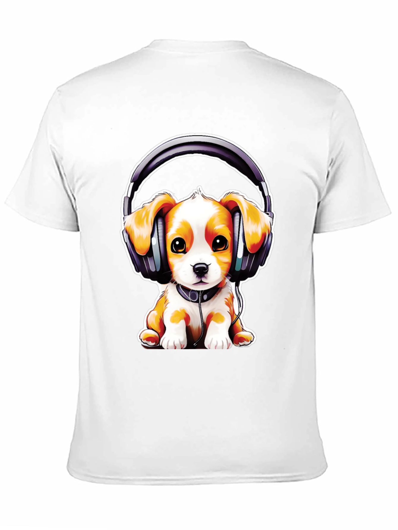 Puppy DJ T-Shirt: Cute Dog with Headphones