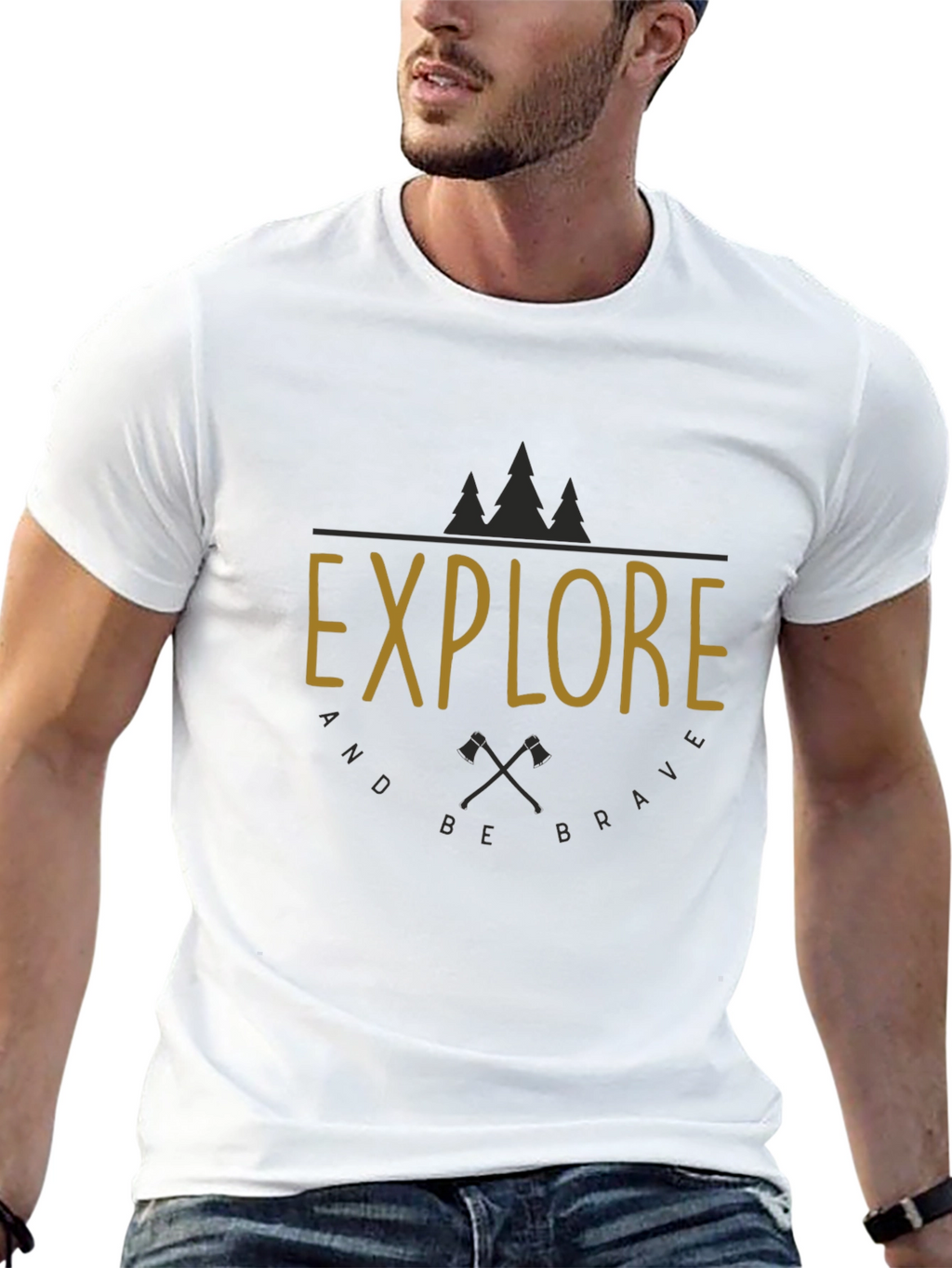 Explore and Be Brave Graphic T-Shirt