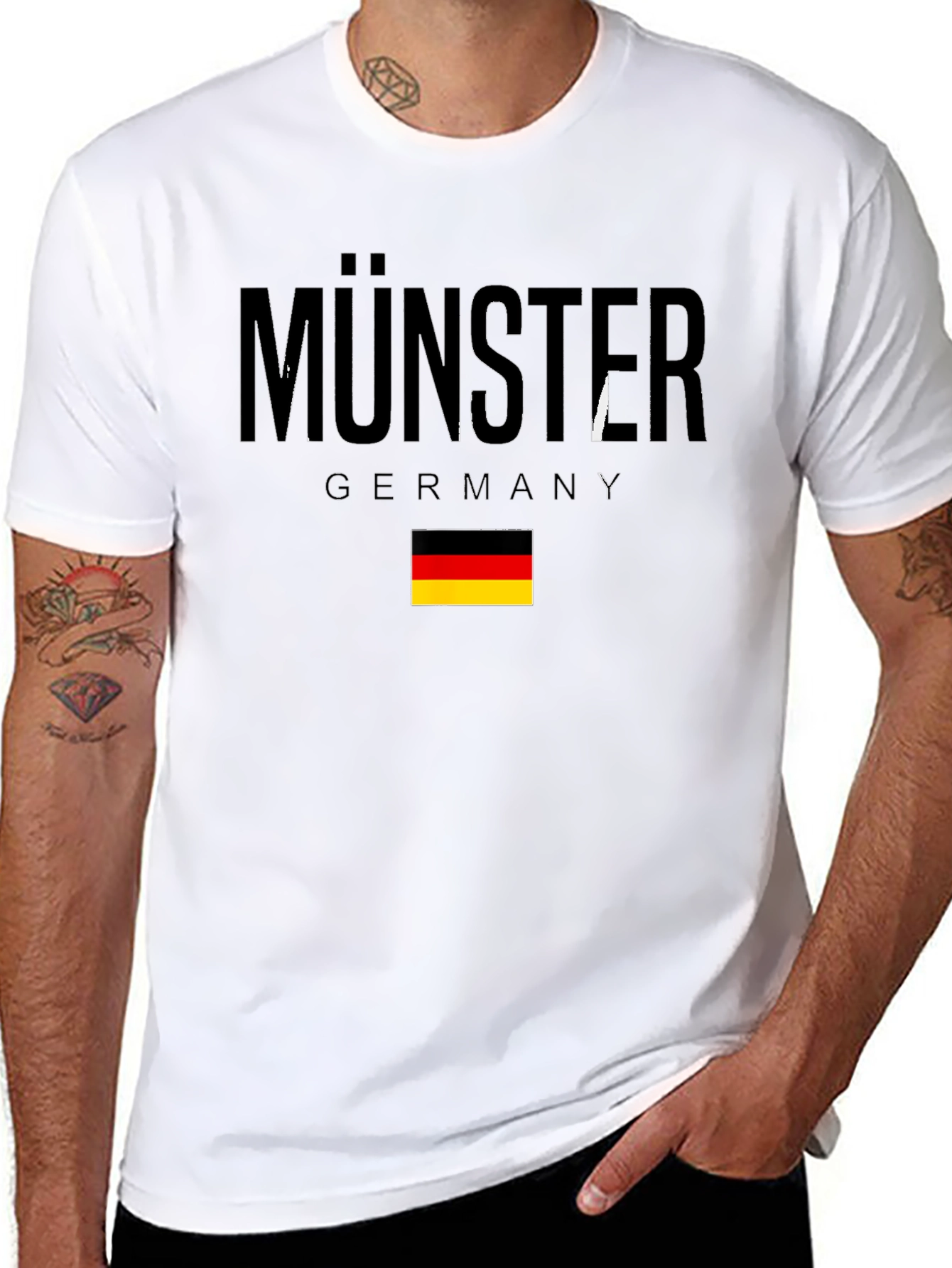 Münster Germany T-Shirt - Black Graphic Tee