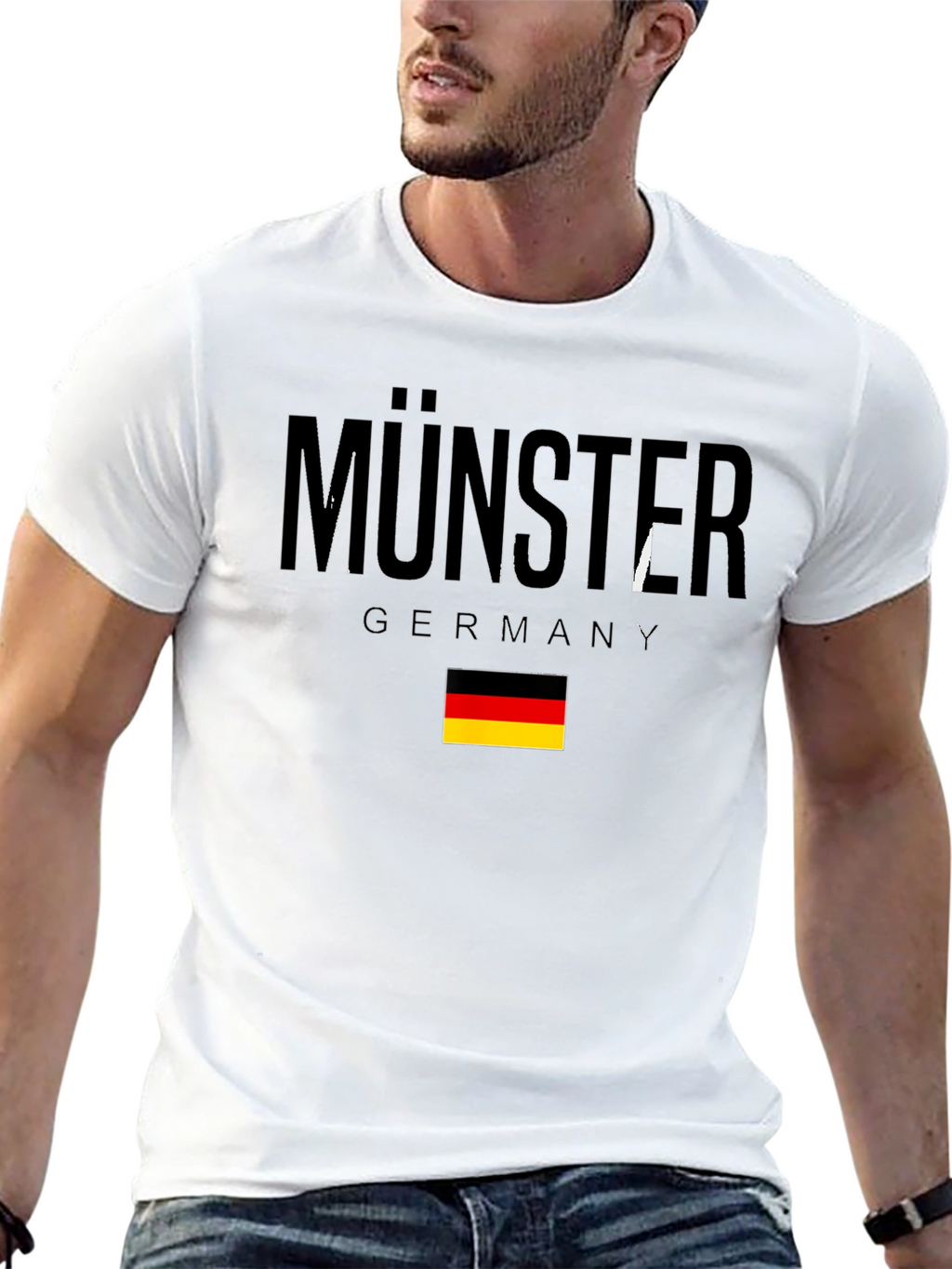 Münster Germany T-Shirt - Black Graphic Tee