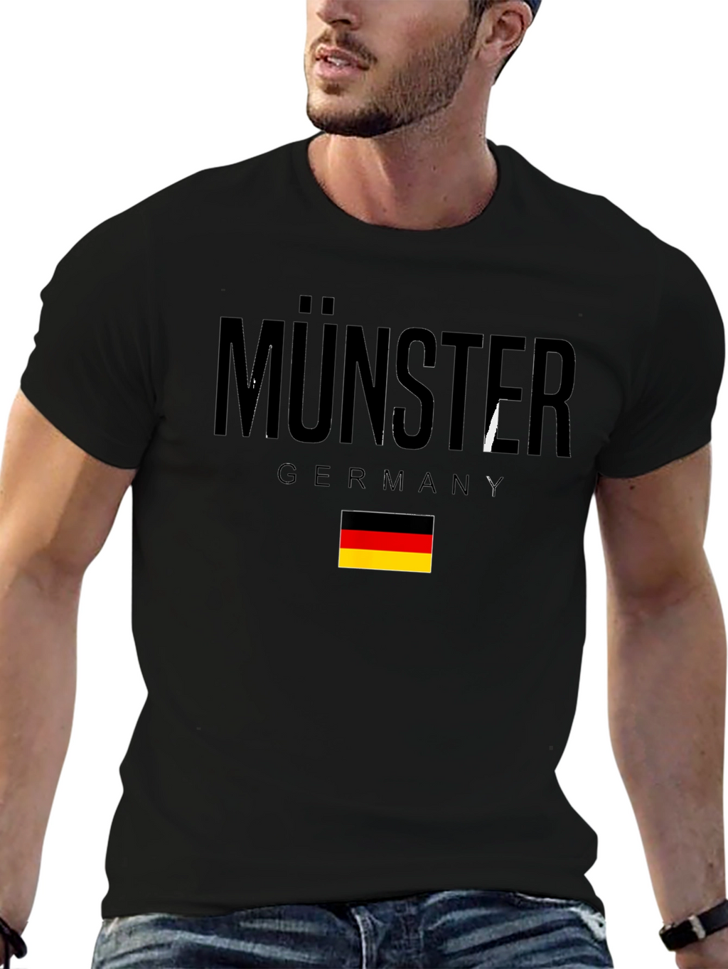 Münster Germany T-Shirt - Black Graphic Tee