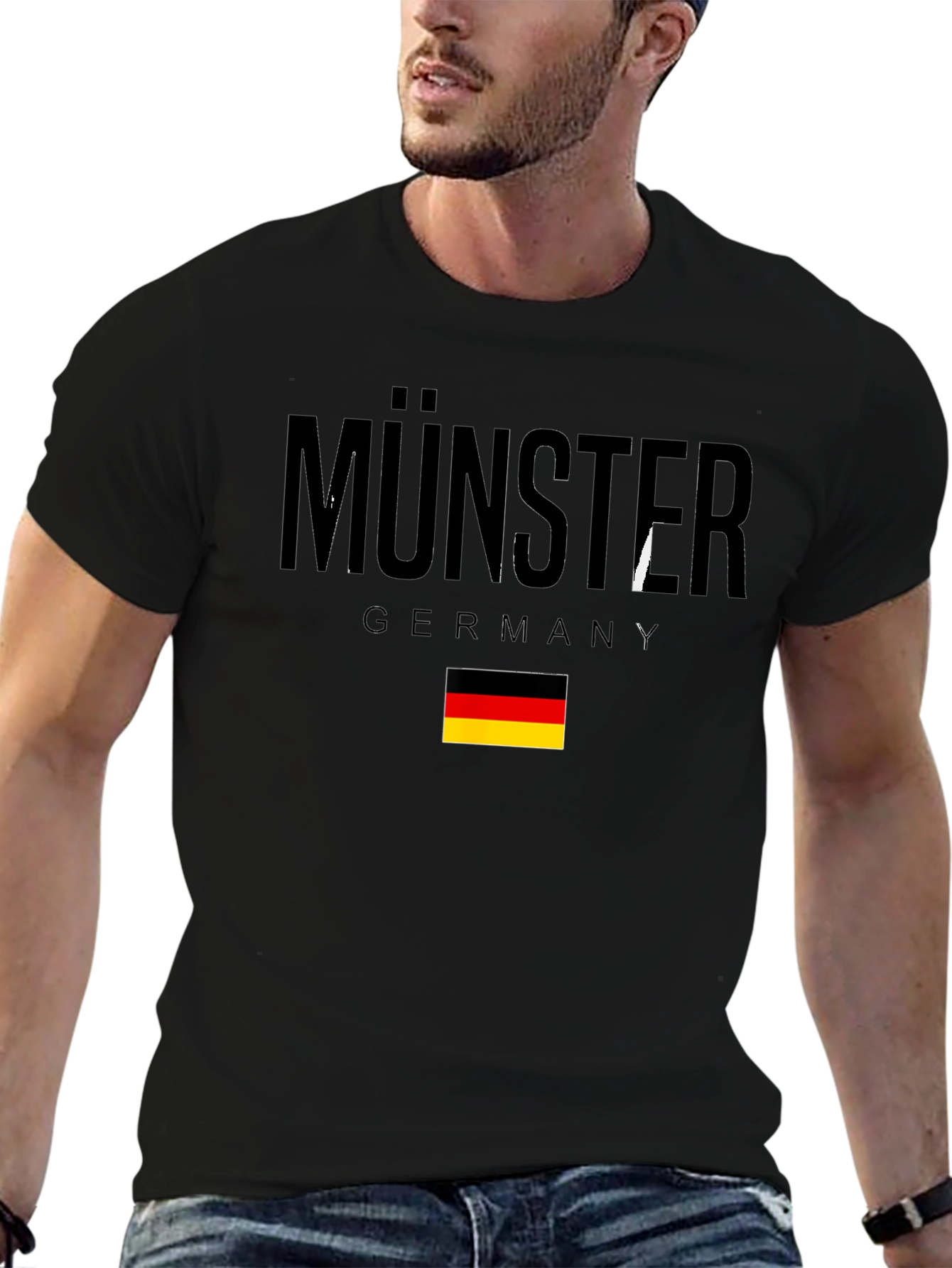 Münster Germany T-Shirt - Black Graphic Tee