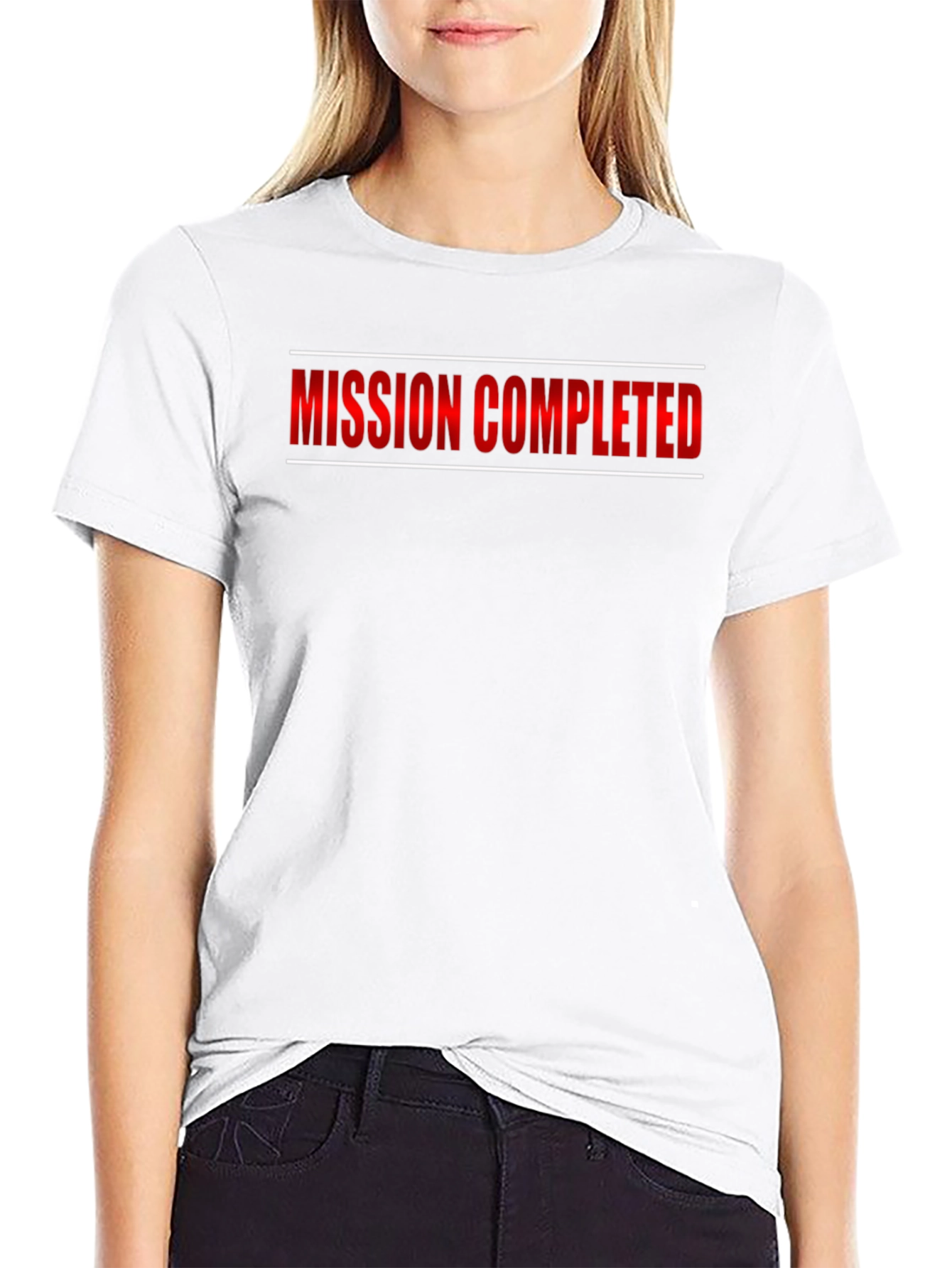 Mission Completed Graphic T-Shirt - Black