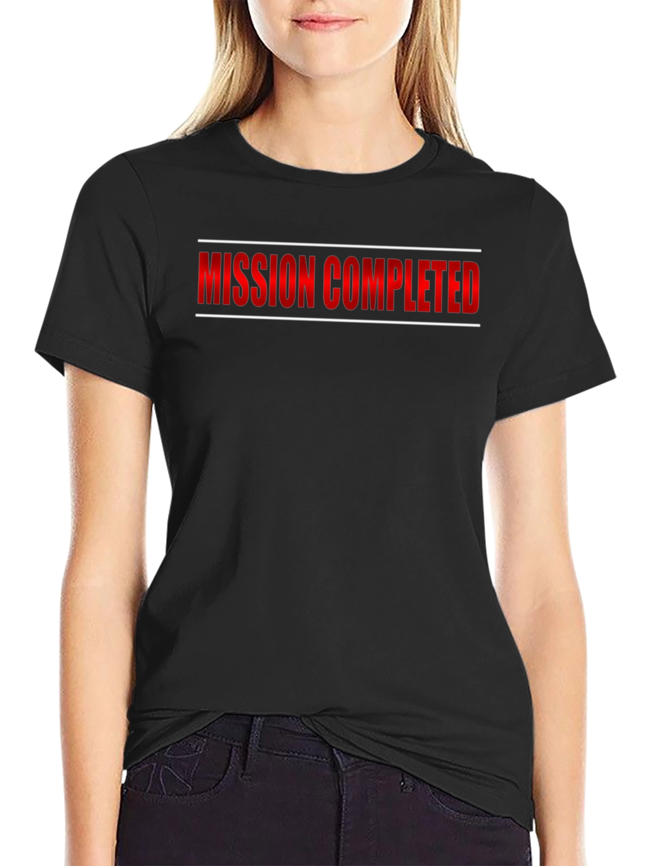 Mission Completed Graphic T-Shirt - Black