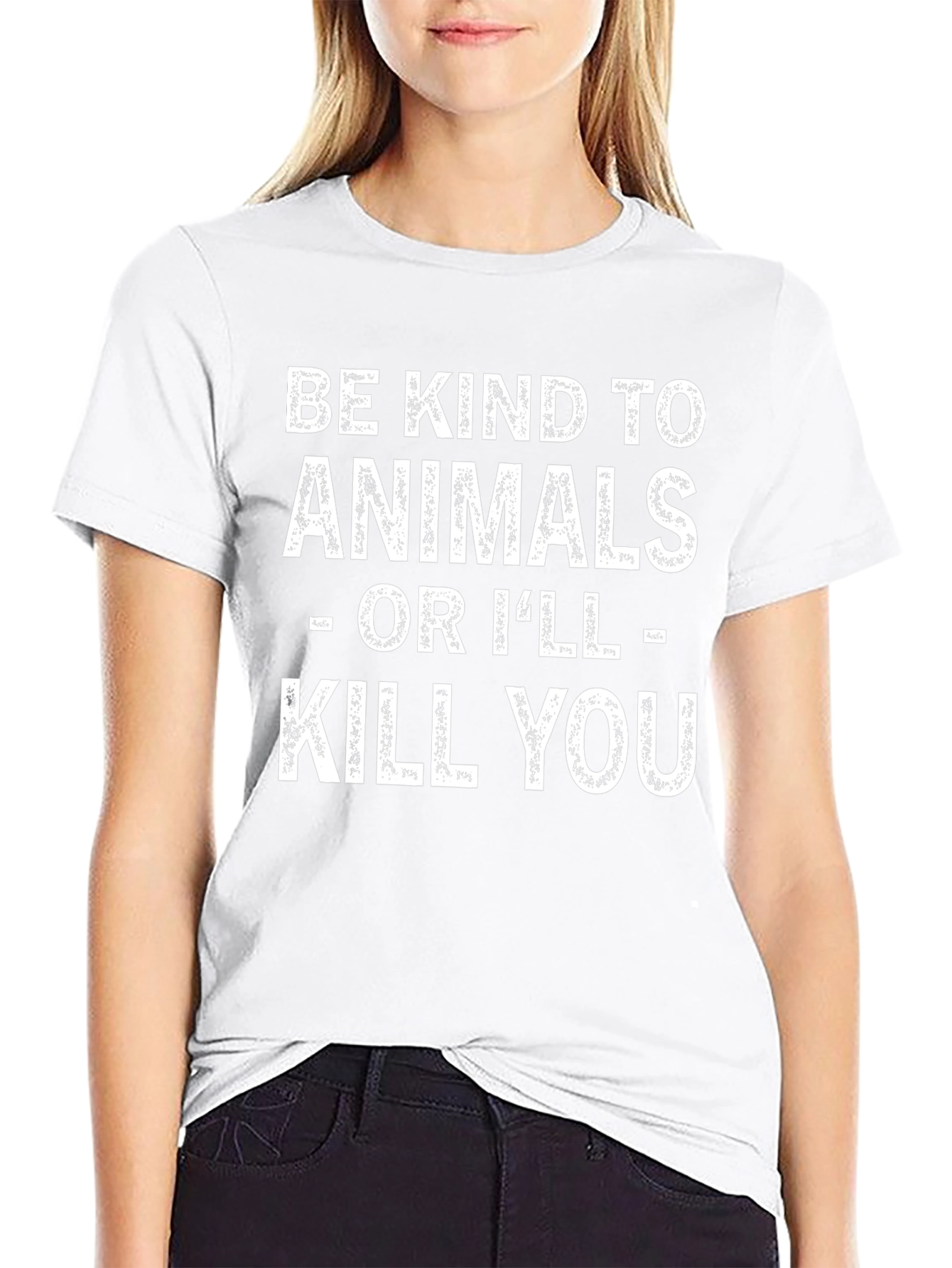Be Kind to Animals - Funny T-Shirt