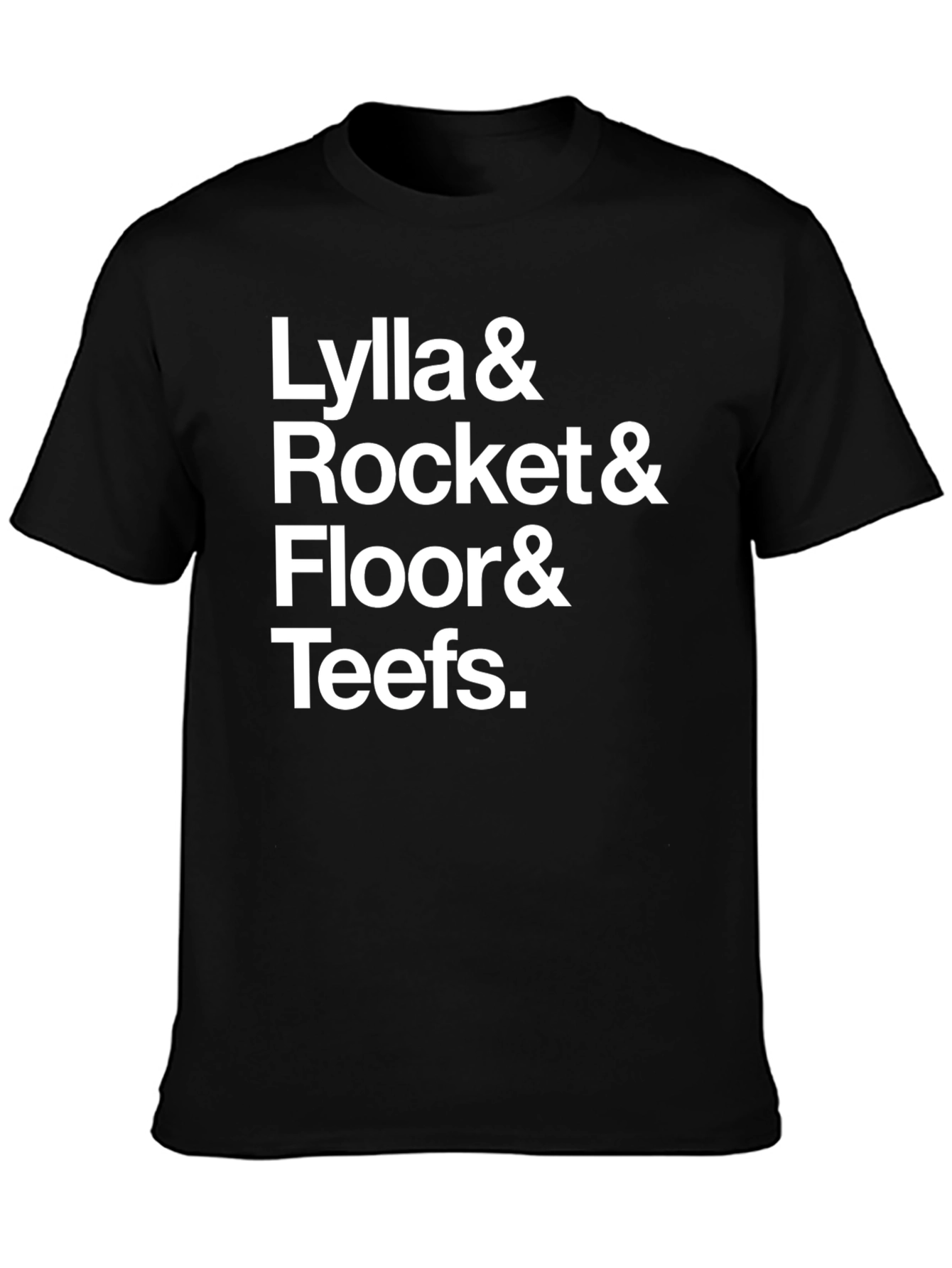 Llyla & Rocket & Floor & Teefs Black Graphic Tee