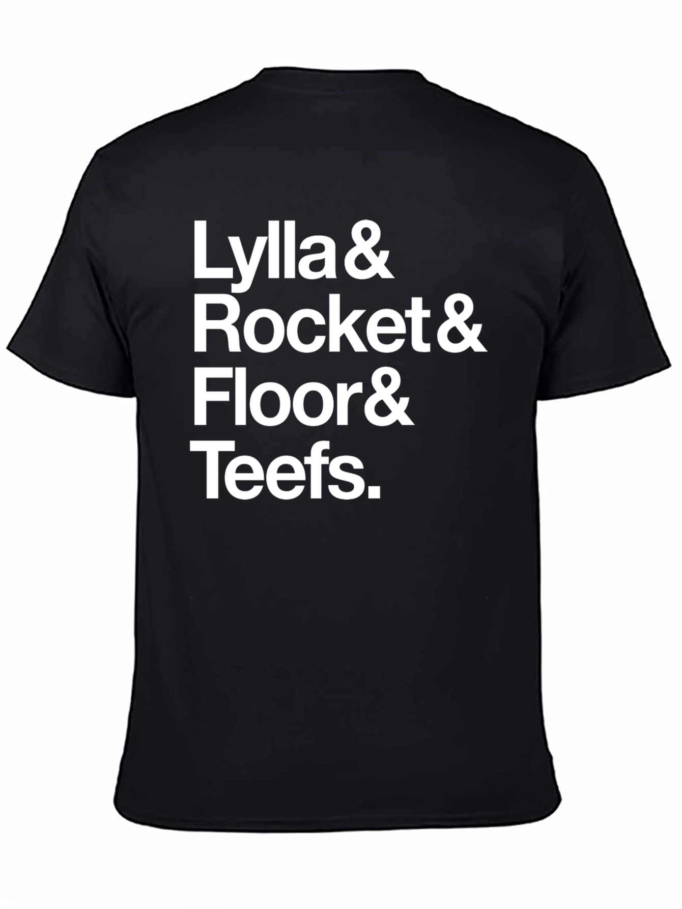 Llyla & Rocket & Floor & Teefs Black Graphic Tee