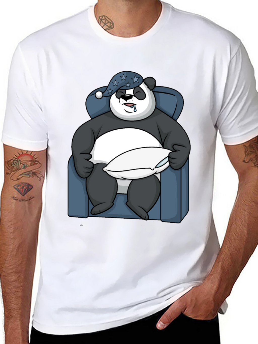 Sleepy Panda T-Shirt - Comfortable Cotton Tee