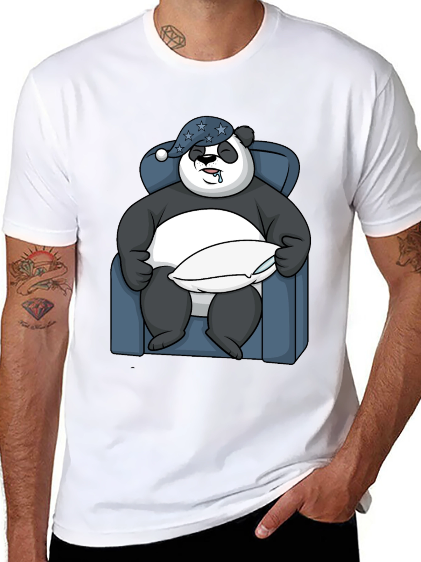 Sleepy Panda T-Shirt - Comfortable Cotton Tee