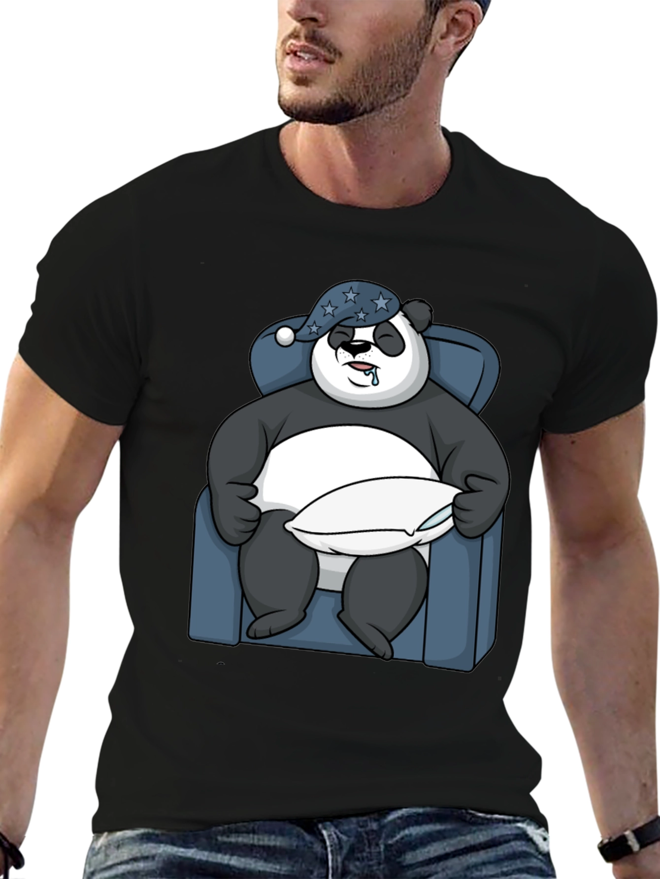 Sleepy Panda T-Shirt - Comfortable Cotton Tee