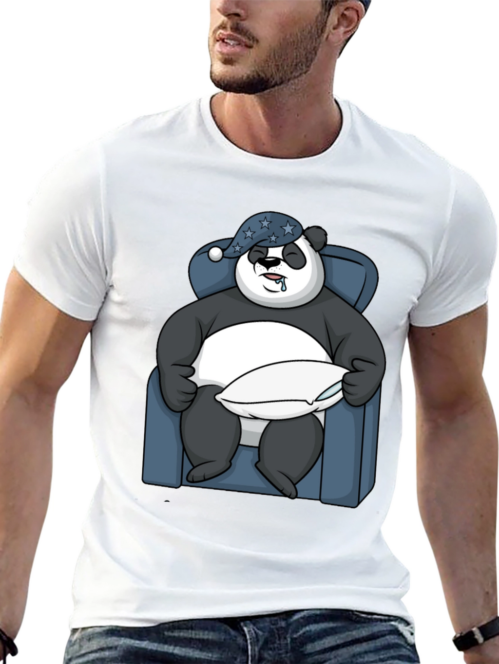 Sleepy Panda T-Shirt - Comfortable Cotton Tee
