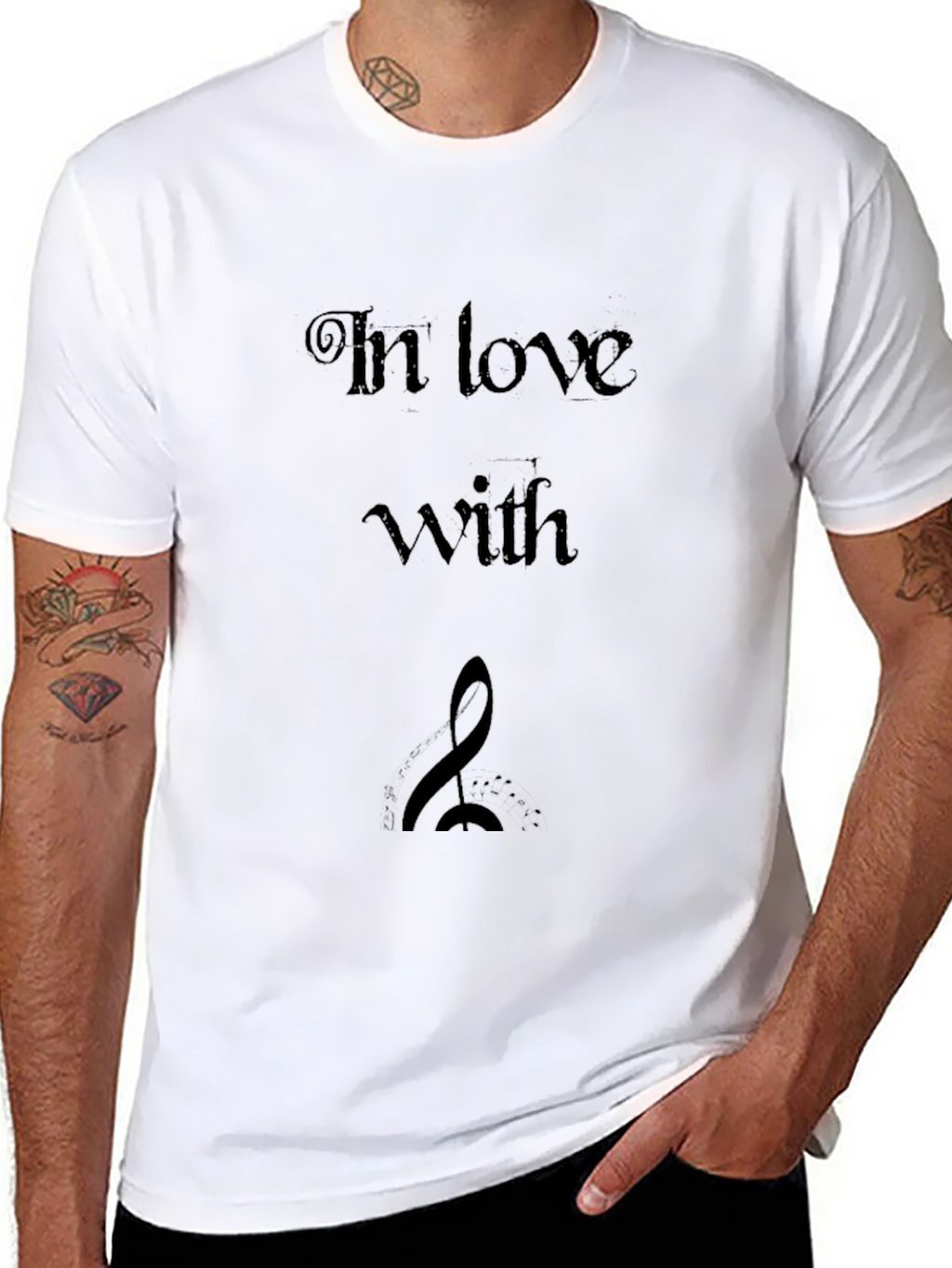 In Love with Music Black T-Shirt