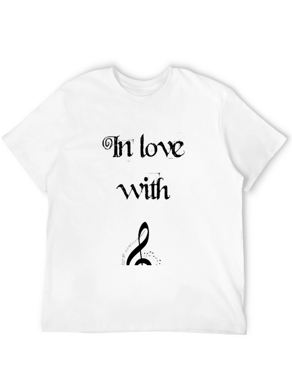 In Love with Music Black T-Shirt