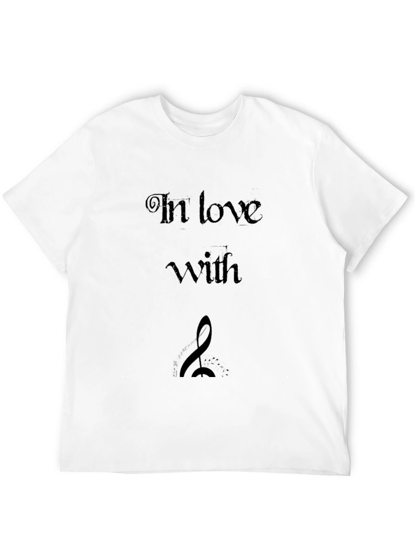 In Love with Music Black T-Shirt