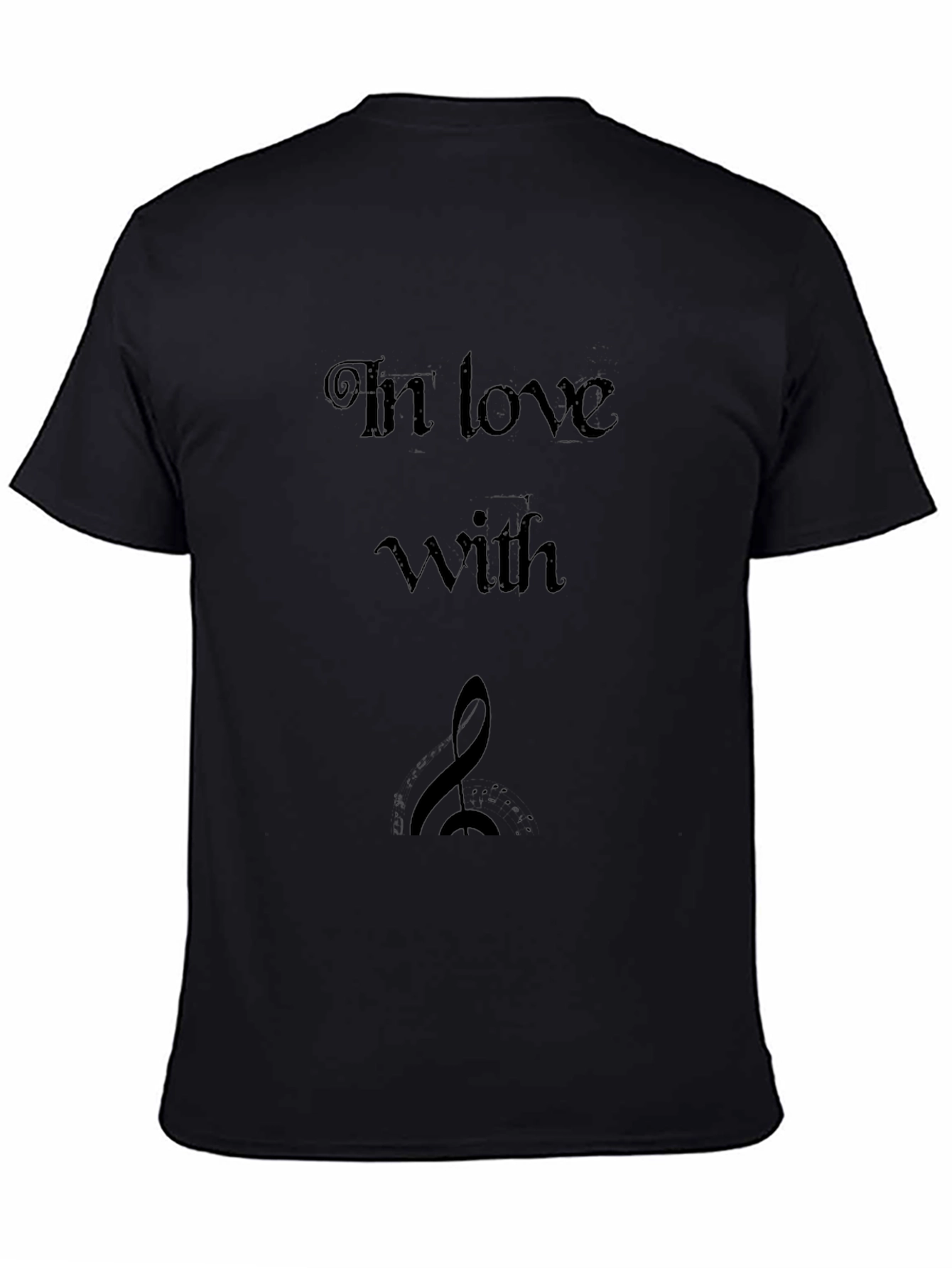 In Love with Music Black T-Shirt