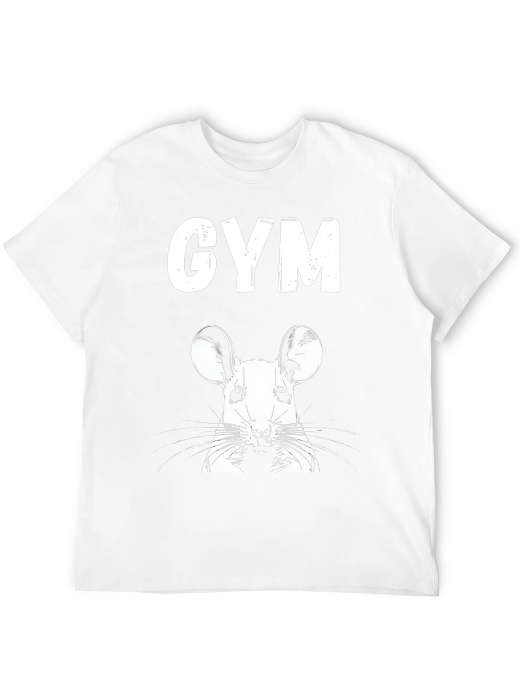 GYM Mouse Graphic Tee - Black Cotton Shirt