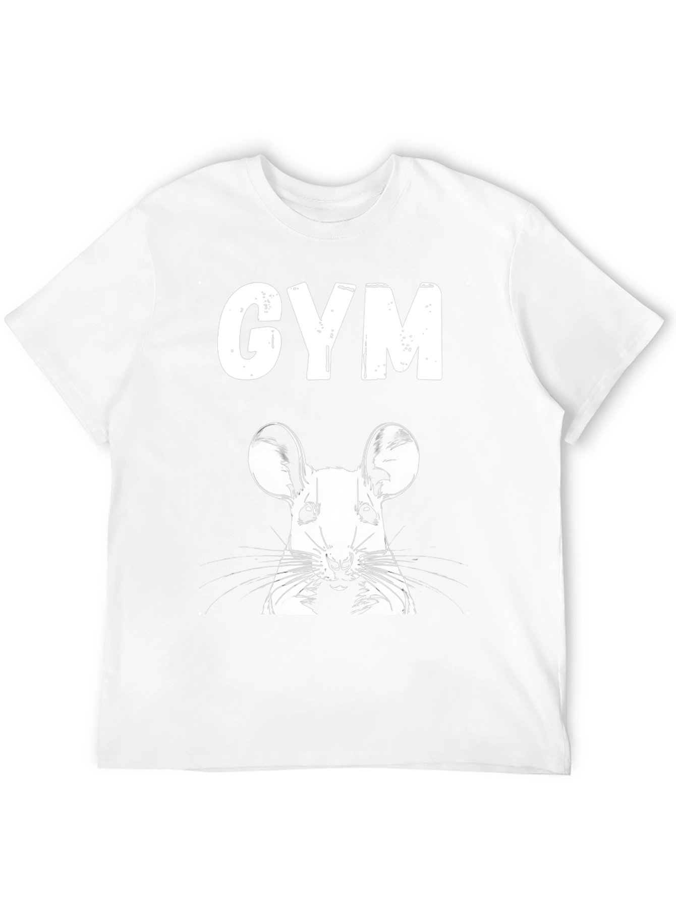 GYM Mouse Graphic Tee - Black Cotton Shirt
