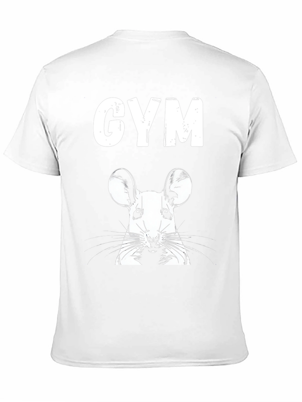GYM Mouse Graphic Tee - Black Cotton Shirt