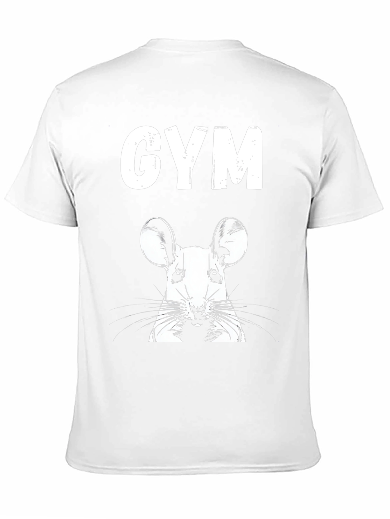GYM Mouse Graphic Tee - Black Cotton Shirt