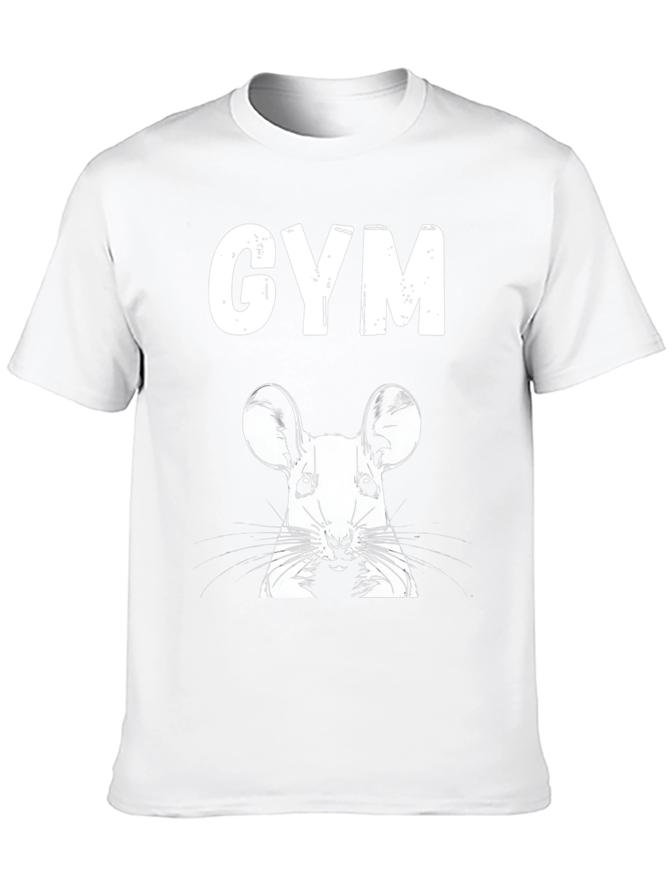 GYM Mouse Graphic Tee - Black Cotton Shirt