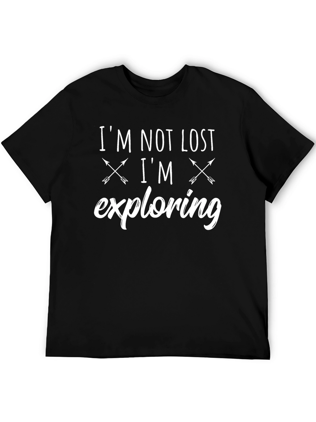 Im Not Lost Im Exploring Black T-Shirt