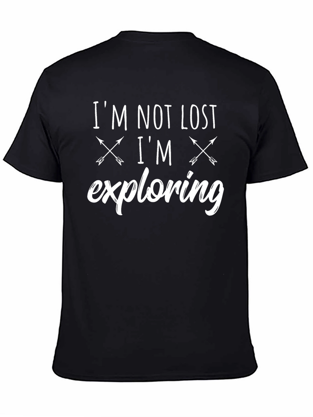 Im Not Lost Im Exploring Black T-Shirt