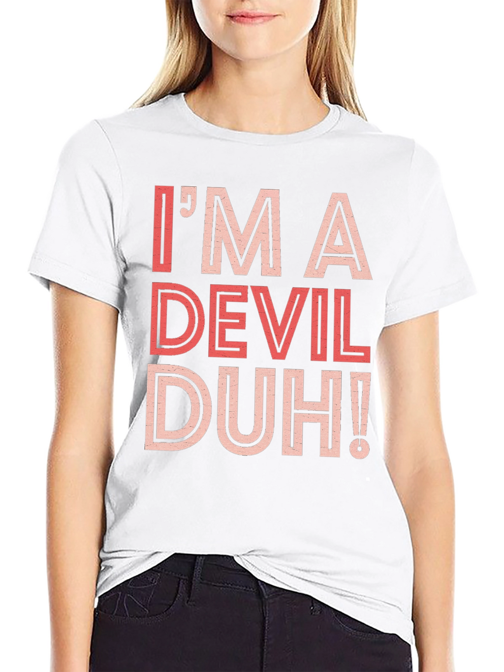 Im A Devil Duh! Graphic Tee - Black