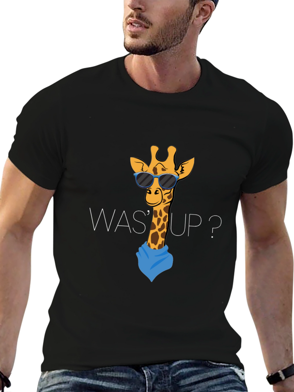 Cool Giraffe Graphic Tee - Was Up?