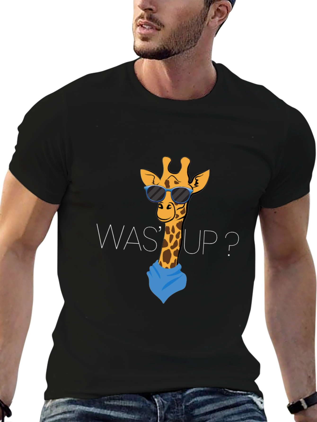 Cool Giraffe Graphic Tee - Was Up?