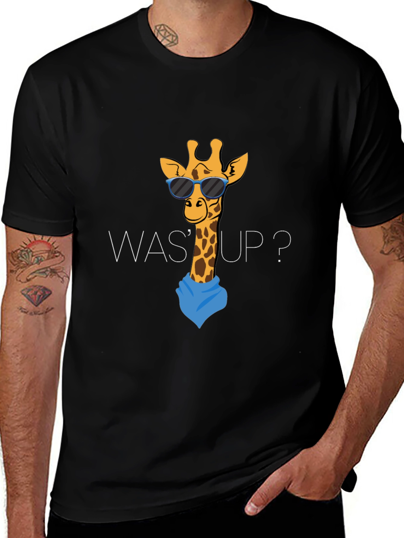 Cool Giraffe Graphic Tee - Was Up?