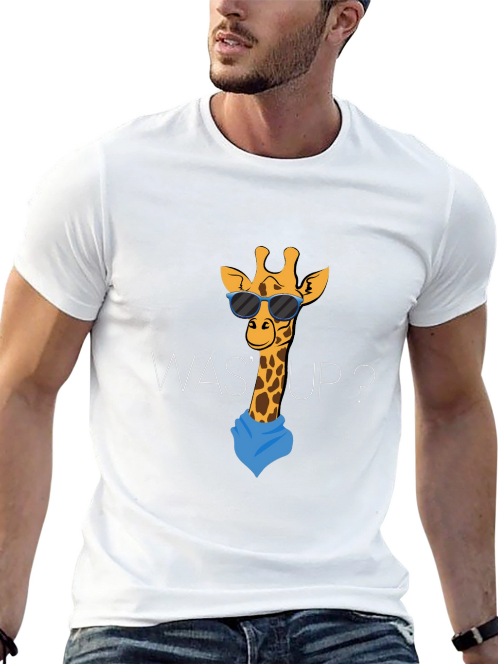 Cool Giraffe Graphic Tee - Was Up?