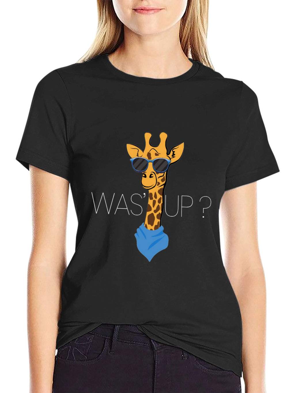 Cool Giraffe Graphic Tee - Was Up?