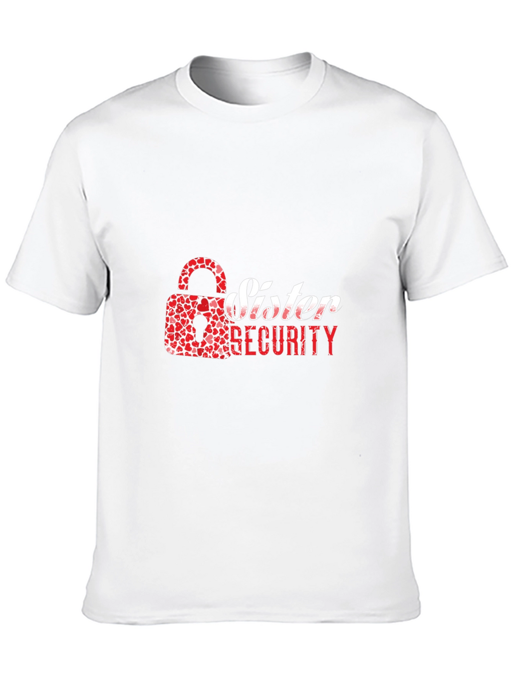 Sister Security Graphic Tee - Heart Lock