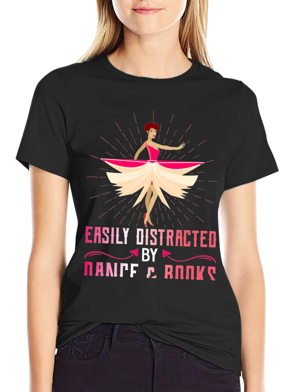 Easily Distracted by Dance & Books T-Shirt