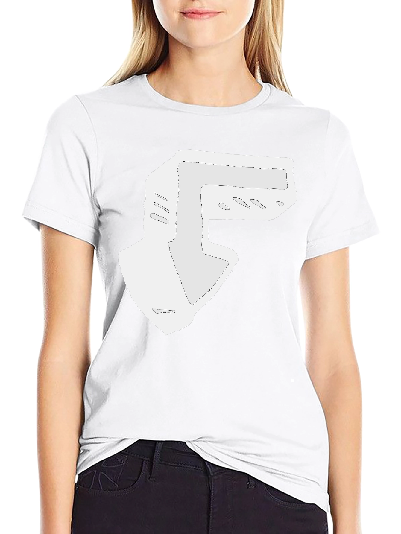 Abstract Arrow Graphic Black T-Shirt