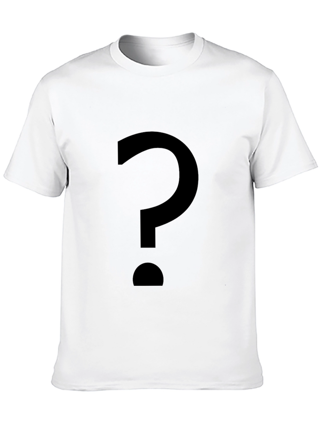 Mens Black T-Shirt with Question Mark