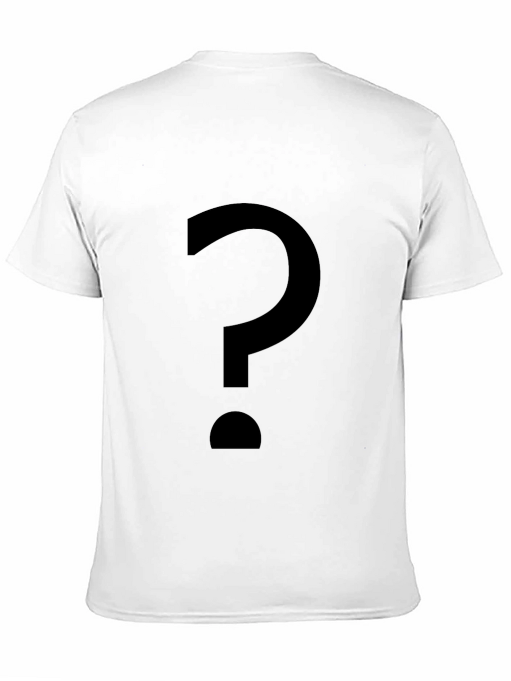 Mens Black T-Shirt with Question Mark