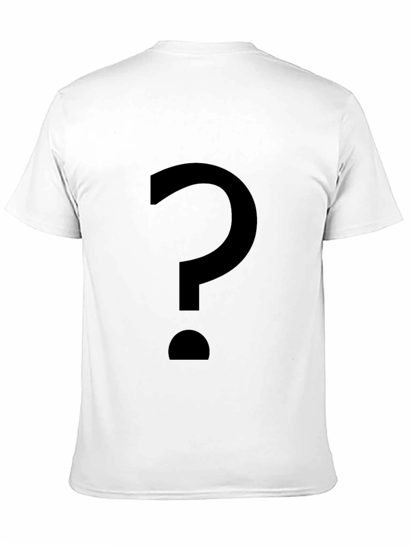 Mens Black T-Shirt with Question Mark