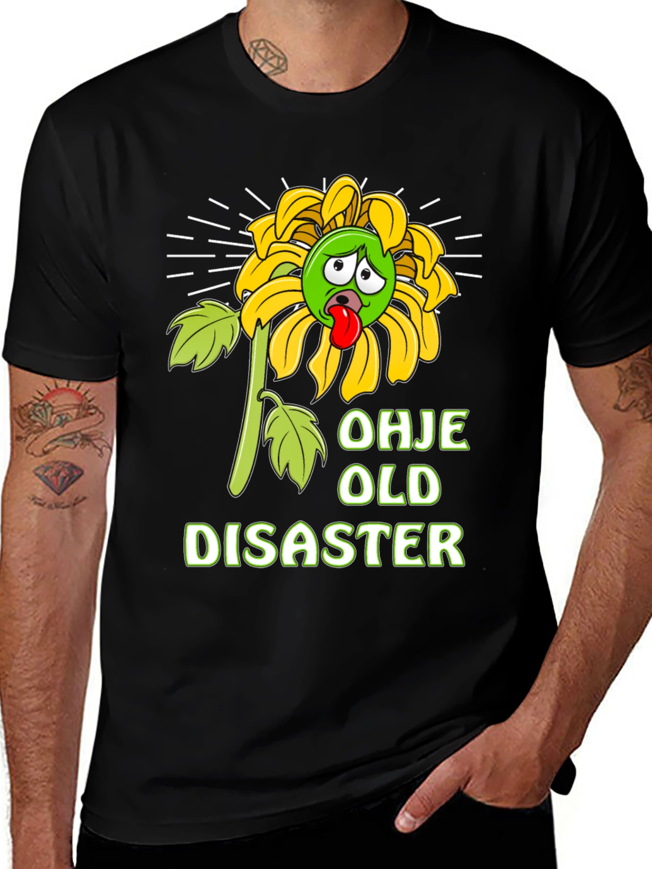 Funny Old Disaster Graphic T-Shirt