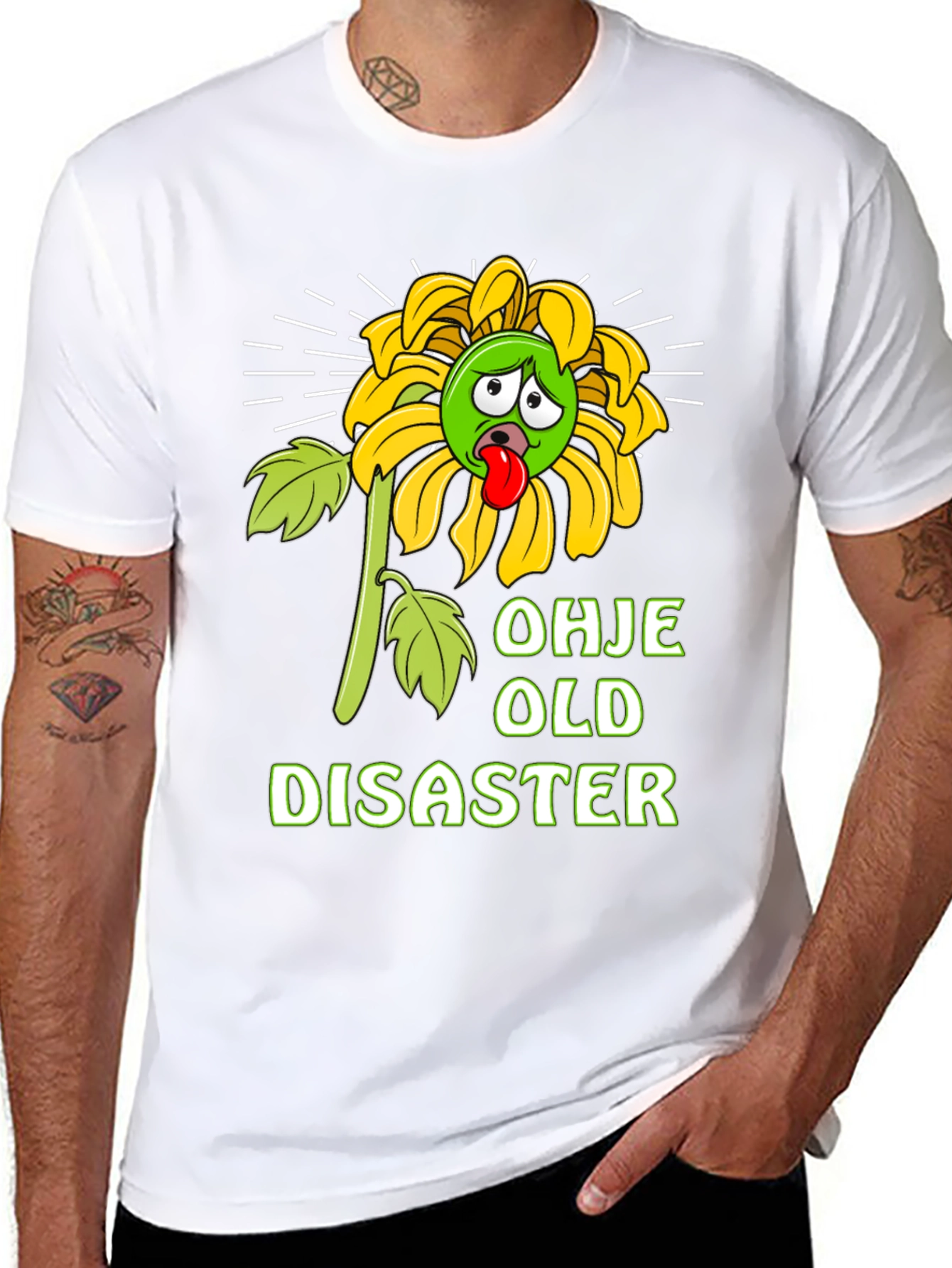 Funny Old Disaster Graphic T-Shirt