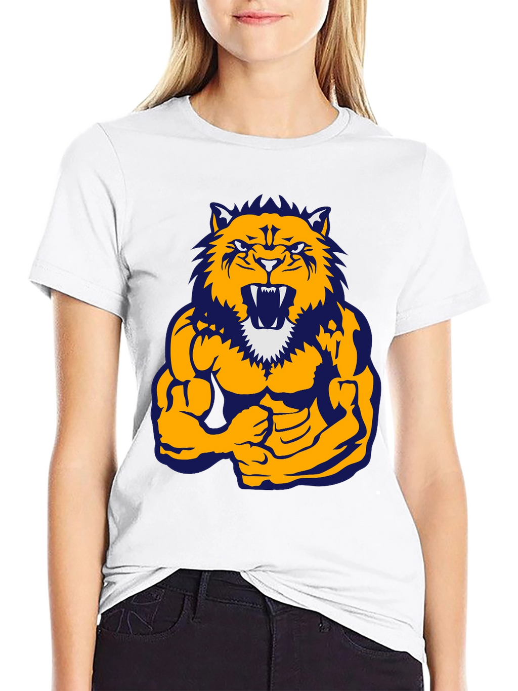 Muscle Tiger Graphic Tee - Black