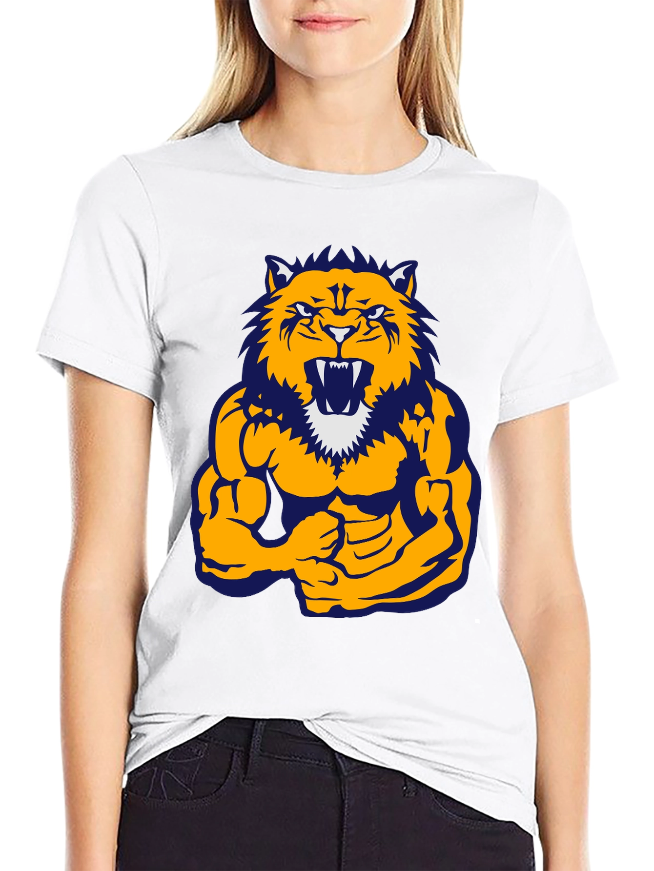 Muscle Tiger Graphic Tee - Black