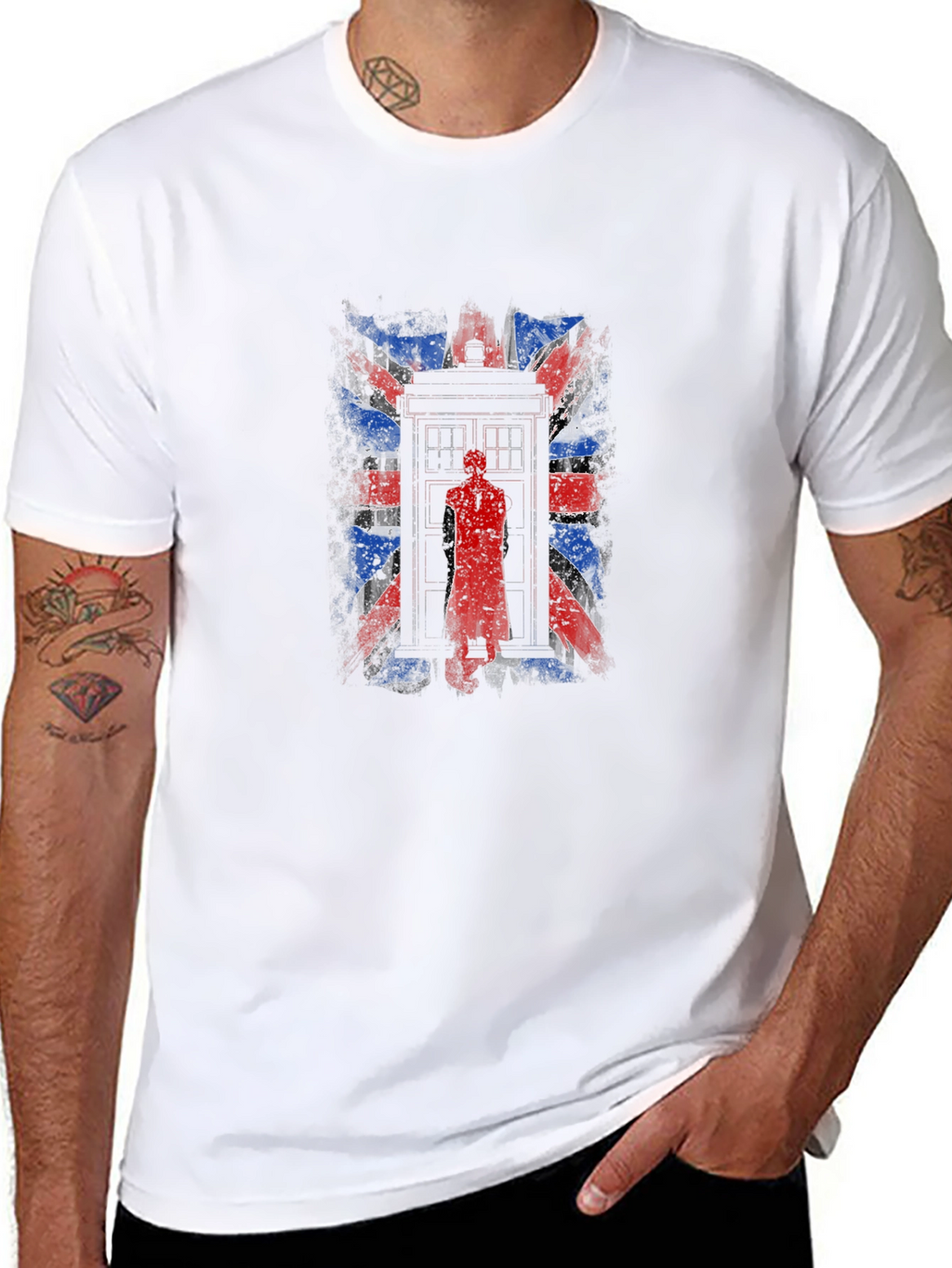 Union Jack TARDIS Graphic T-Shirt