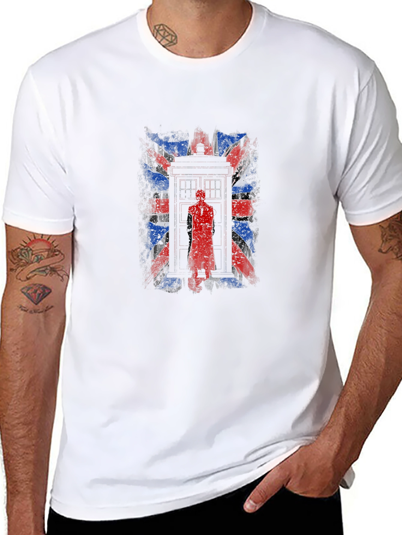 Union Jack TARDIS Graphic T-Shirt