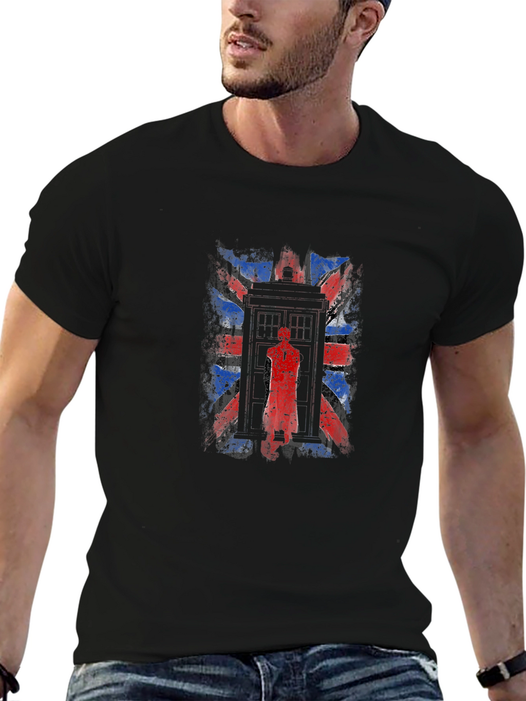 Union Jack TARDIS Graphic T-Shirt