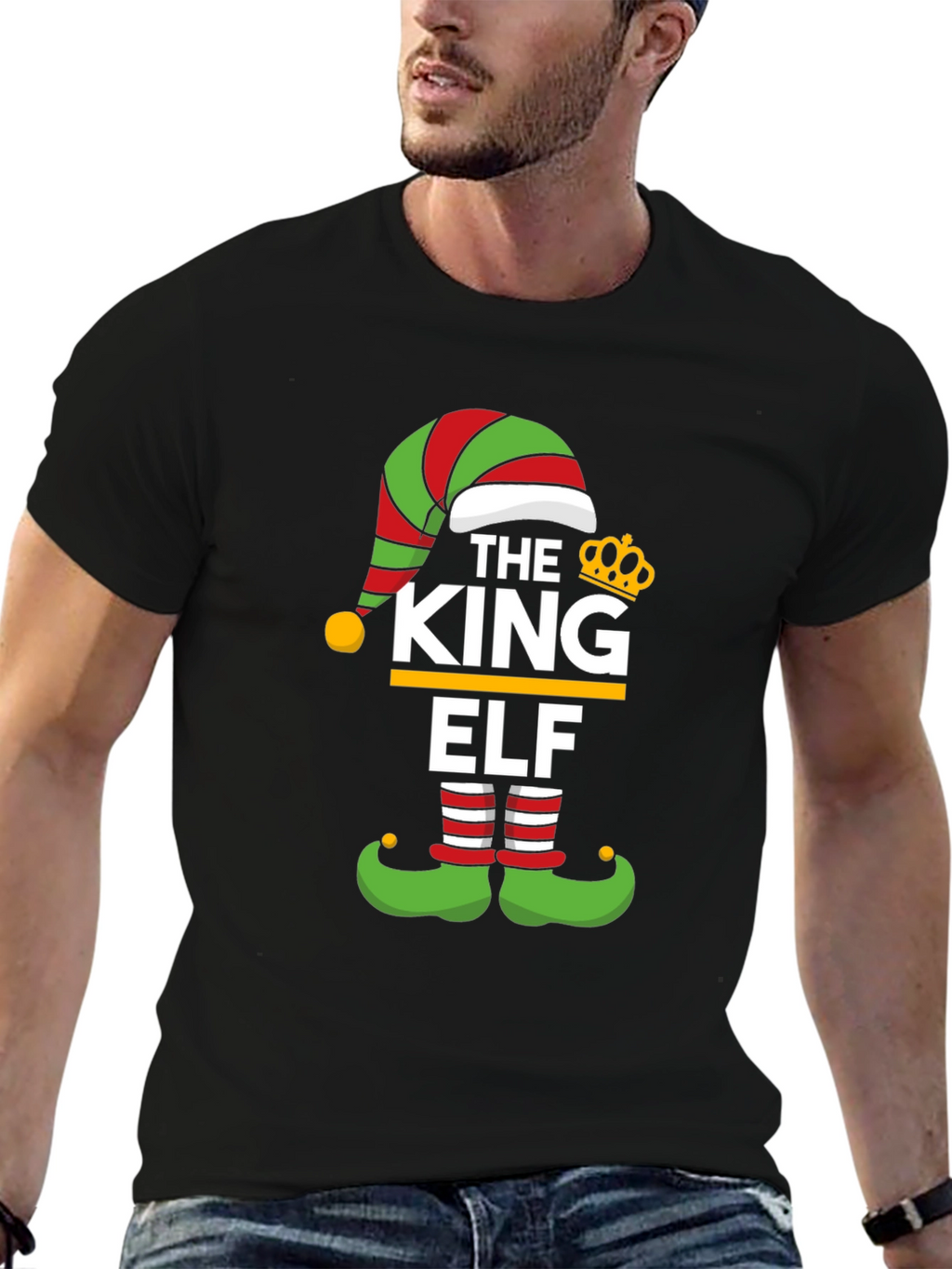 King Elf Christmas T-Shirt - Holiday Apparel